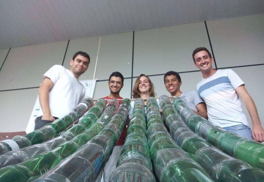 Modelo de aquecedor construído pelos estudantes da UFLA